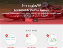 Tablet Screenshot of generatewp.com